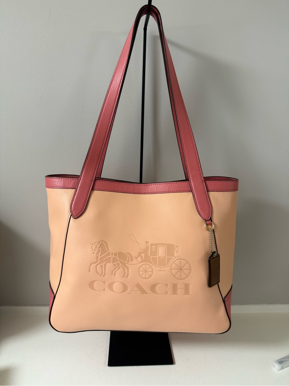Coach Horse & Carriage Pink Leather Tote! NWOT!